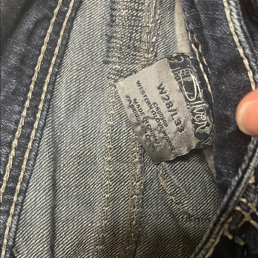 Silver Jeans Dark Blue Boot Cut Jeans - Picture 3 of 7